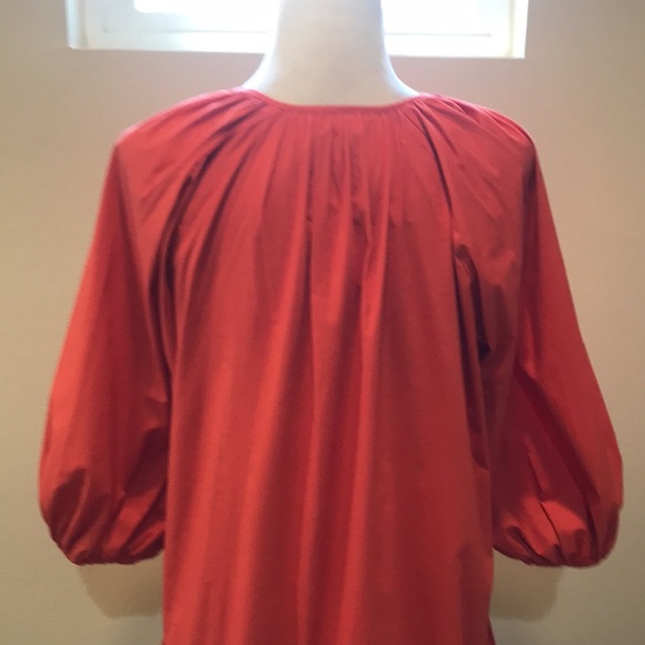 INC International Concepts 97% Cotton Mini Dress w/Puffed Sleeves Ruffle Hem-M - Picture 8 of 14